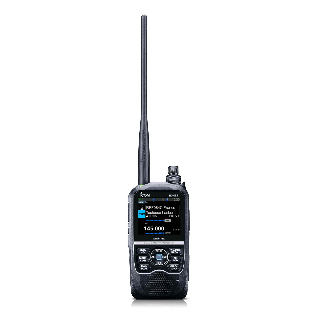  ID-52E portatif radioamateur VHF/UHF Bi-bande simultanées. Face