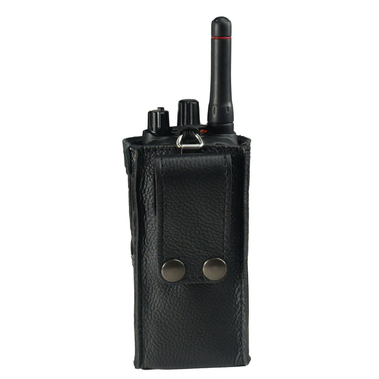 Housse en cuir avec passant ceinture pour portatif LTE hybride série IP730D. Photo avec le portatif.