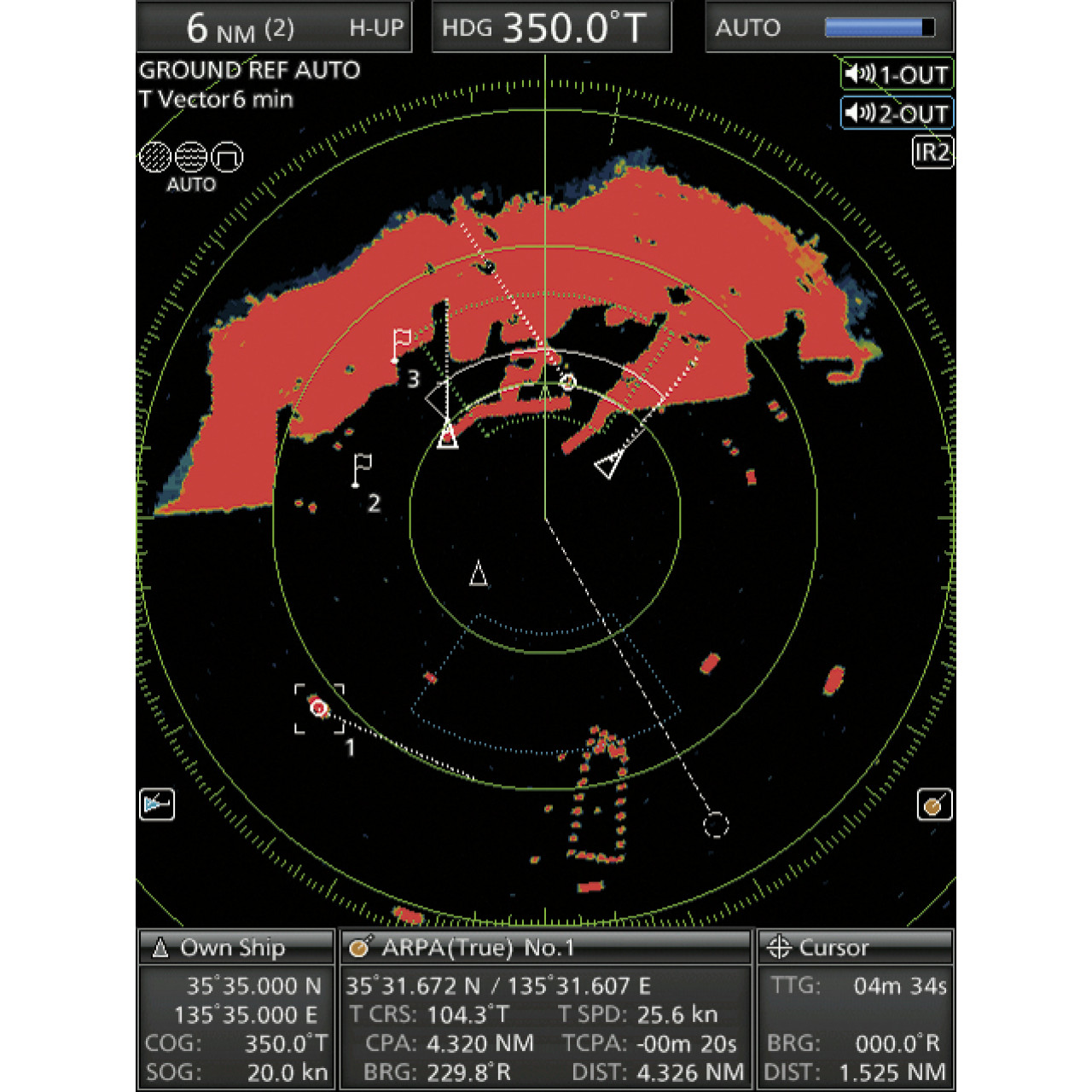 Radar ICOM MR-1010RII/ Ecran mode nuit